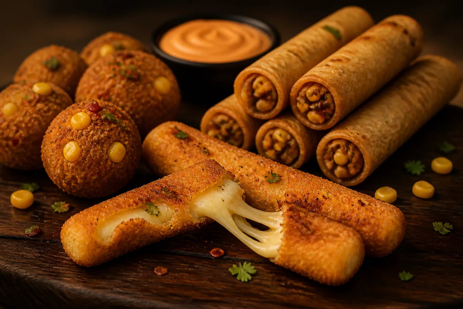 Jain fusion rolls and cheese snacks at Eatela Mulund West